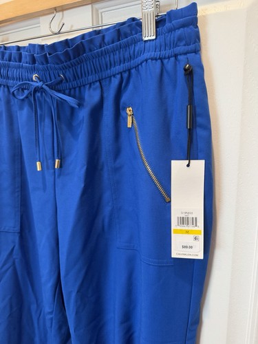 NWT Calvin Klein Womens MEDIUM Pants Royal Blue - photo 3