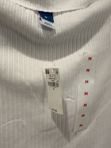 Old Navy Ribbed Knit Shirt Women’s MEDIUM White 1/2 Sleeve - photo 4