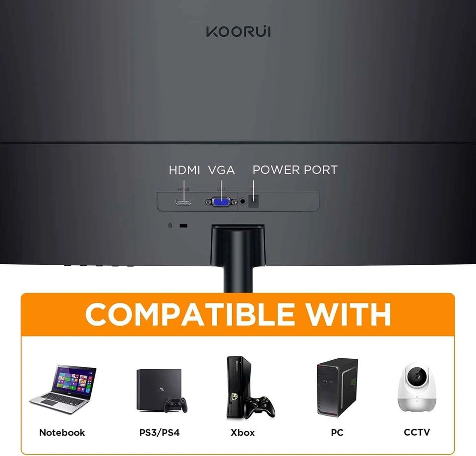 KOORUI 24 Inch FHD 1500R Curved Computer Monitor 100Hz - photo 5