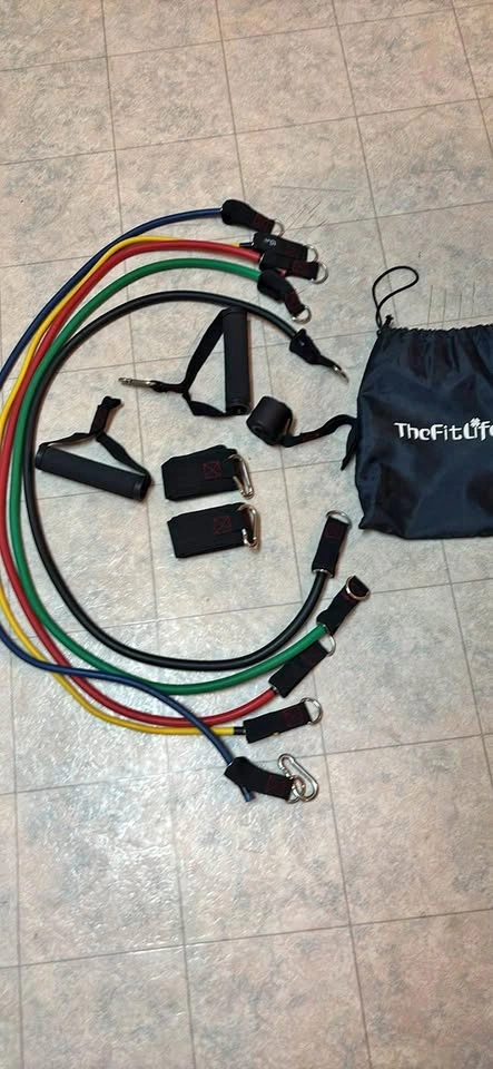 TheFitLife Exercise Resistance Bands Set w/ Handles, Ankle Strap