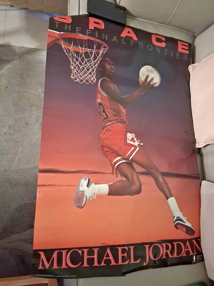 Vintage 1990 Michael Jordan SPACE The Final Frontier poster