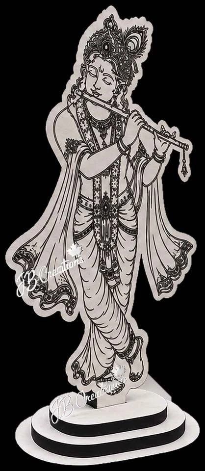 Laser Engraved Double-Sided Hindu Wooden Décor - photo 3