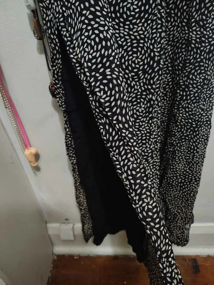 Asian Size M - Split Leg Pants With Leaf Print - photo 2