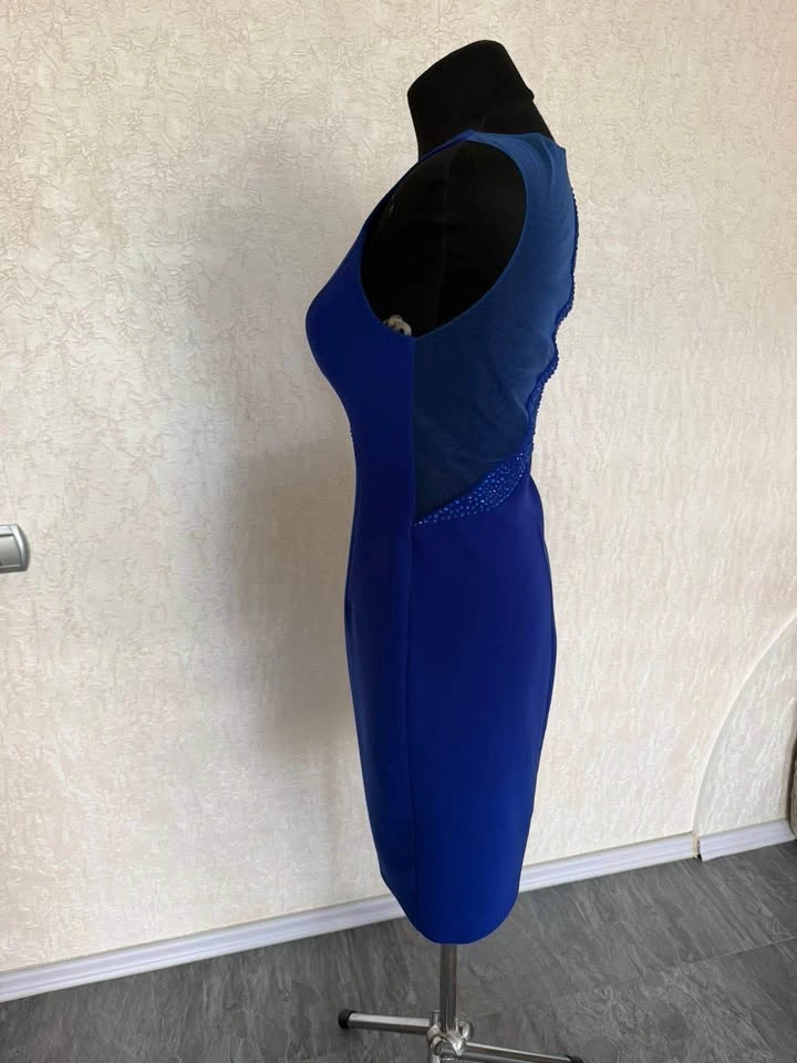 Brand New Royal Blue Dress with Sequin Detail – Size 38 - photo 4