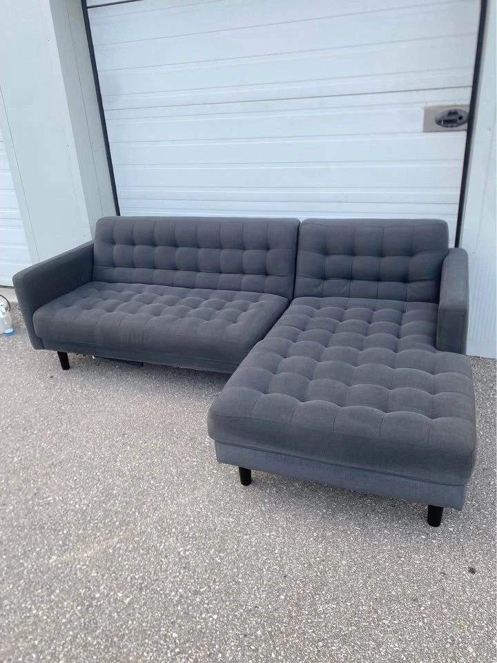 (Free Delivery) Grey Structube Sectional Sofa Couch - photo 2