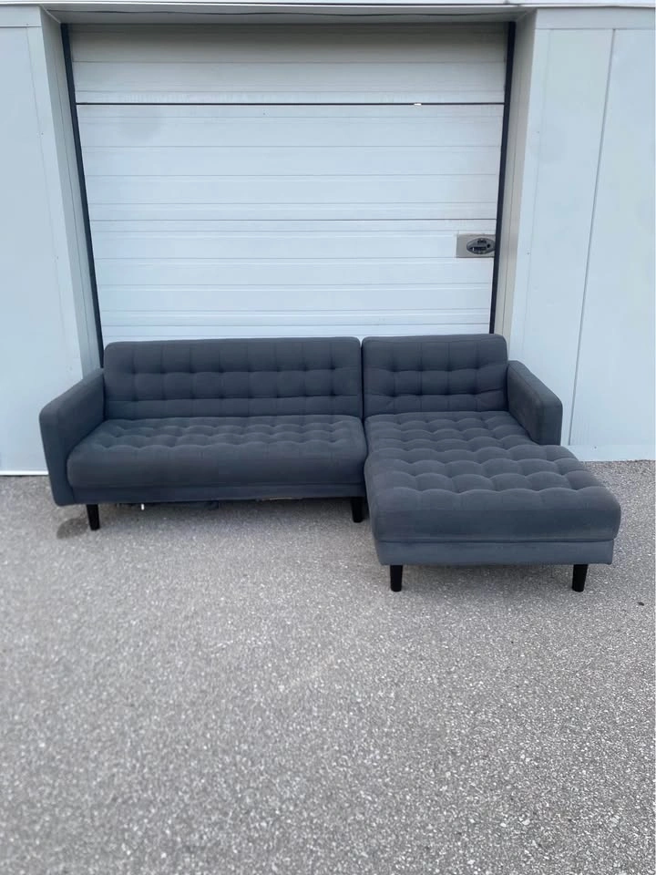 (Free Delivery) Grey Structube Sectional Sofa Couch - photo 4