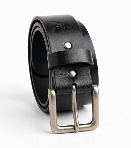 American Eagle Outfitters Men's Black Belt Silver Buckle Sz 30