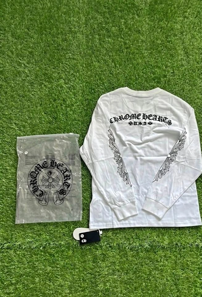 Chrome Hearts Floral Long Sleeve (White)