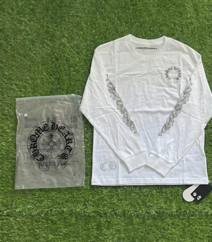 Chrome Hearts Floral Long Sleeve (White) - photo 2