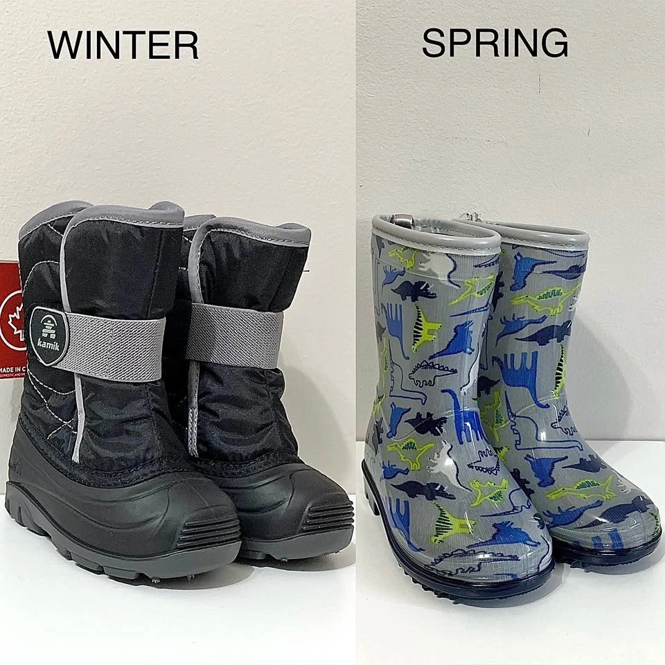 Kids Boots Size 5, 6, 7, 8 (2 Pairs) Winter & Rain Boots NEW