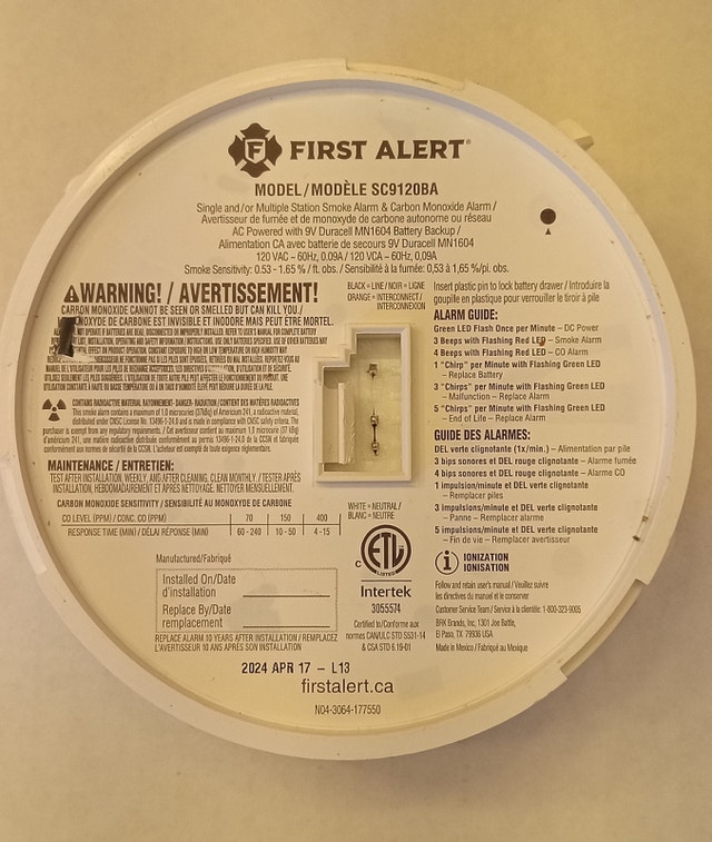 First Alert BRK Hardwired Smoke & Carbon Monoxide Alarm - photo 2