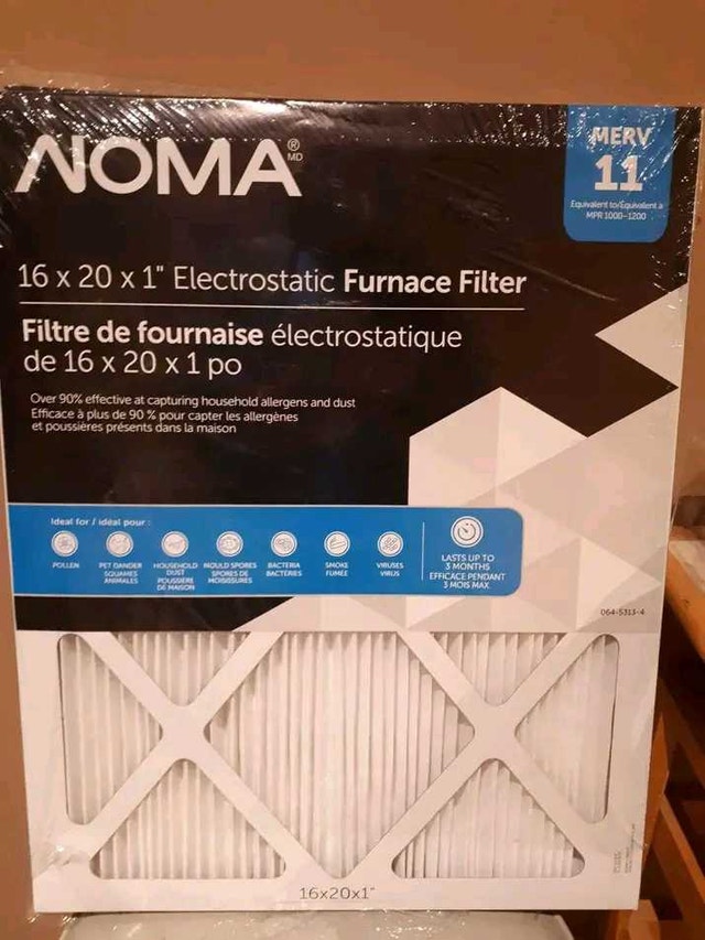Furnace Filter 16"×20"×1" opened