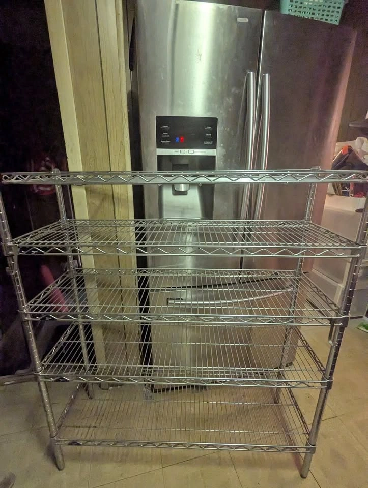 5-Tier Chrome Wire Shelving Unit