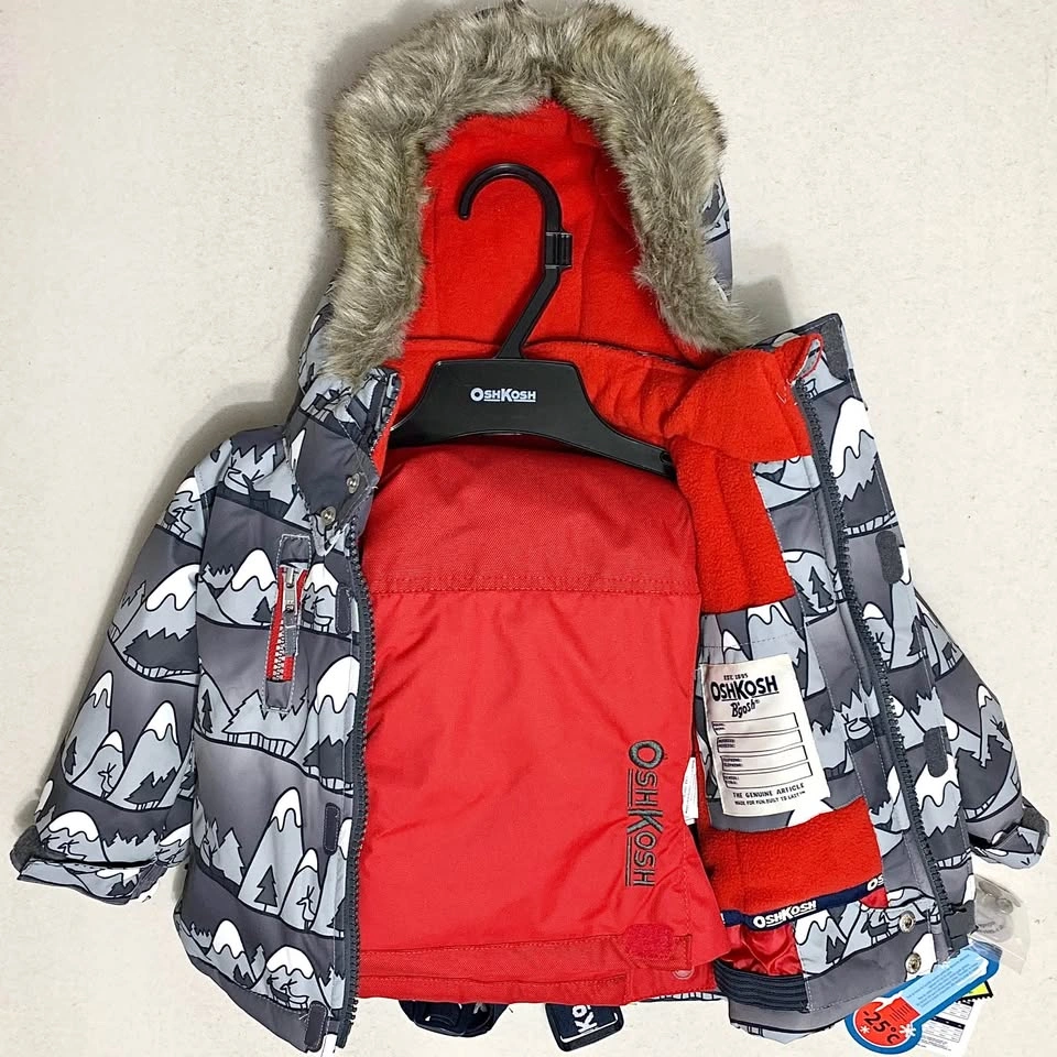 Kids Snowsuit 18 Months Winter Coat Snow Pants Hat & Scarf NEW