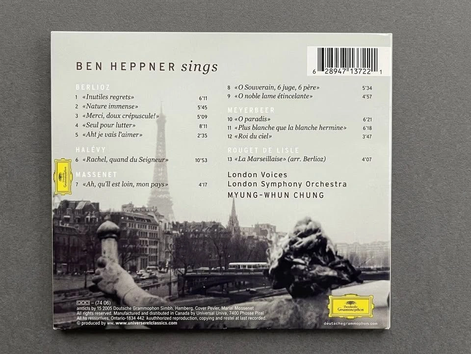 Autographed Ben Heppner "Airs Français" CD - photo 2