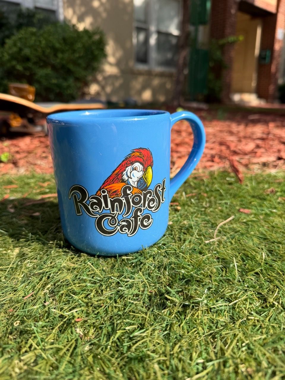 Rainforest Cafe Blue Ceramic Coffee Mug