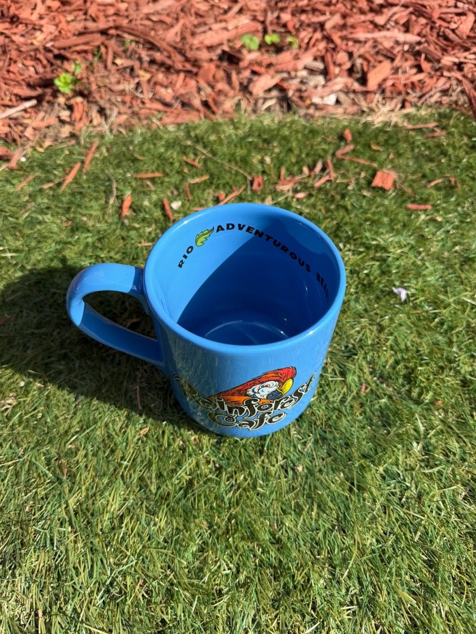 Rainforest Cafe Blue Ceramic Coffee Mug - photo 2