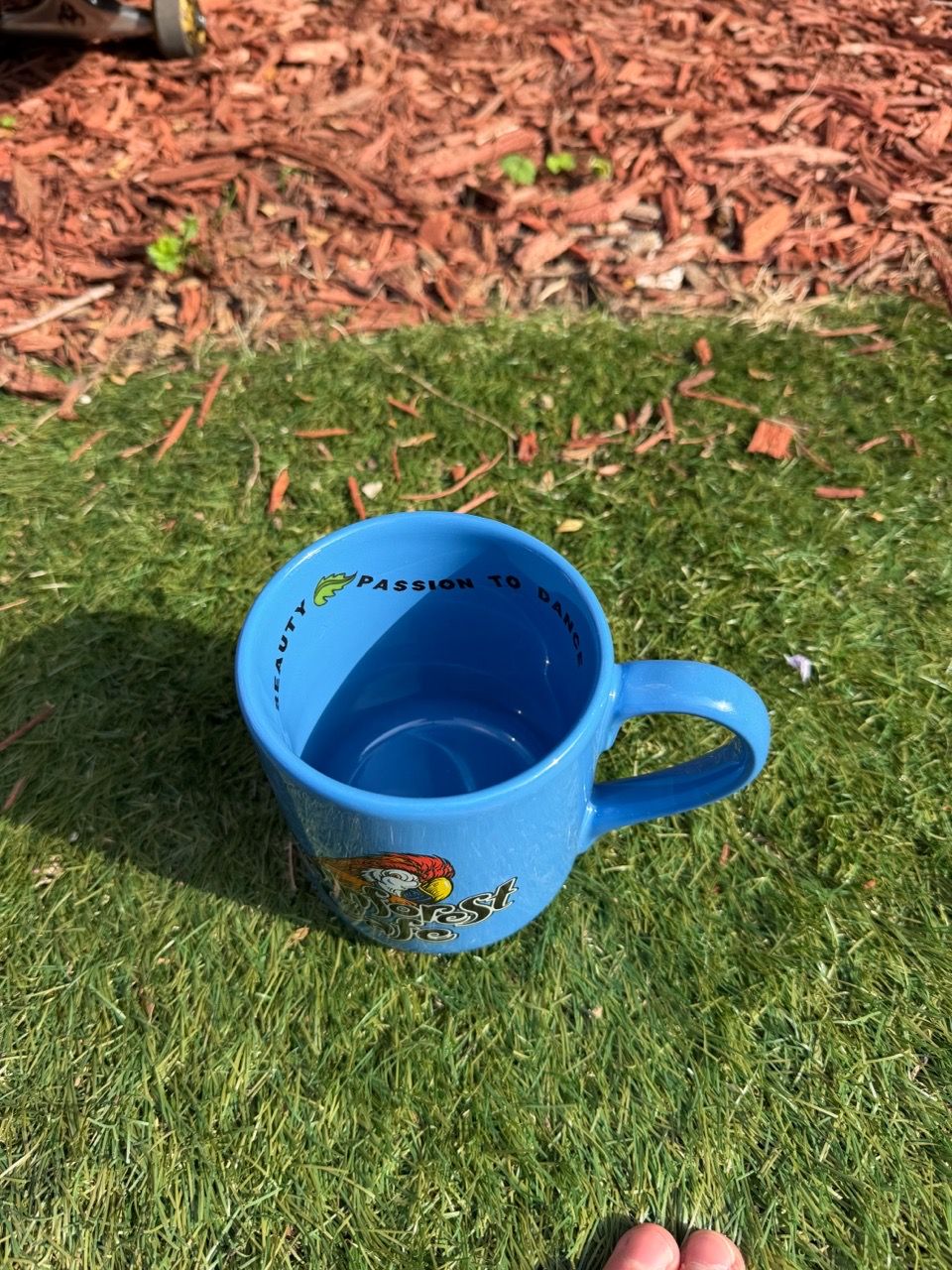 Rainforest Cafe Blue Ceramic Coffee Mug - photo 3