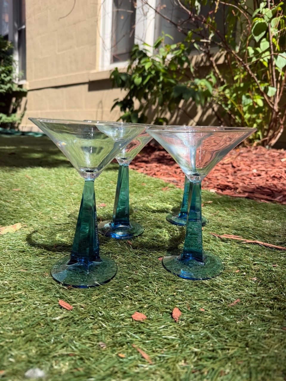 Bombay Sapphire Martini Glasses with Blue Stems – Set of 4 - photo 2
