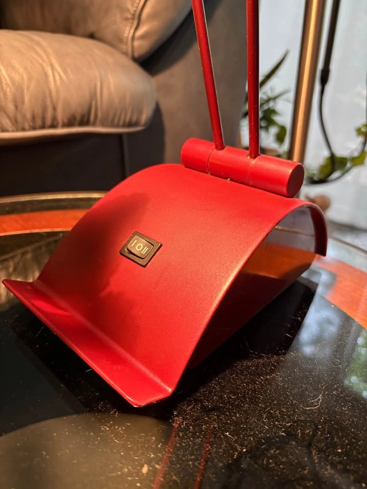 Vintage C.G. 1980s German Postmodern Red Halogen Desk Lamp - photo 2