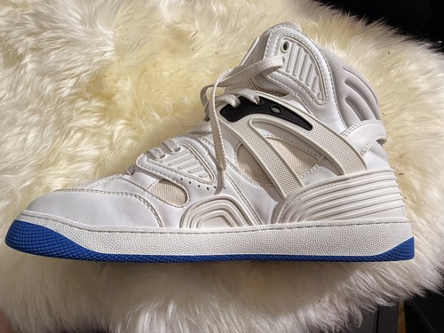 NEW AUTHENTIC GUCCI BASKET HIGH "WHITE BLUE" MENS GUCCI 9 (US 9) - photo 2