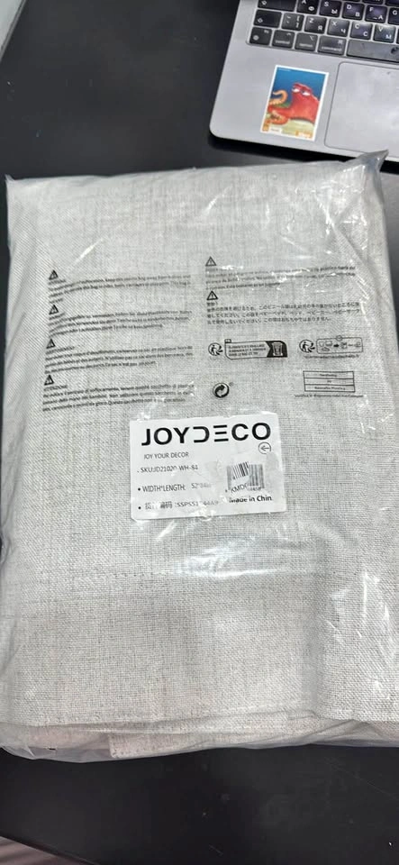 Joydeco Light Grey Blackout Curtains 84" L Rod Pocket 2 Panels