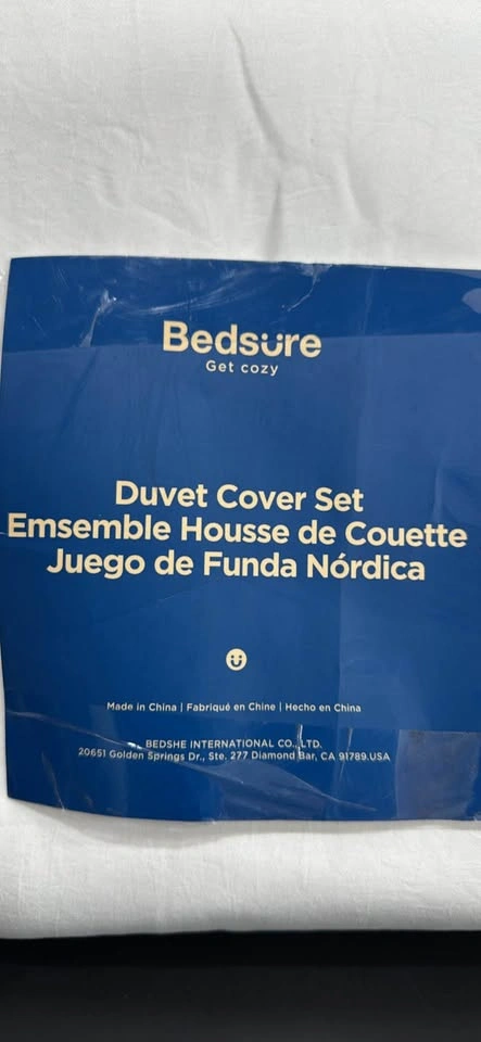 Bedsure Duvet Cover Set Cal King White - photo 2