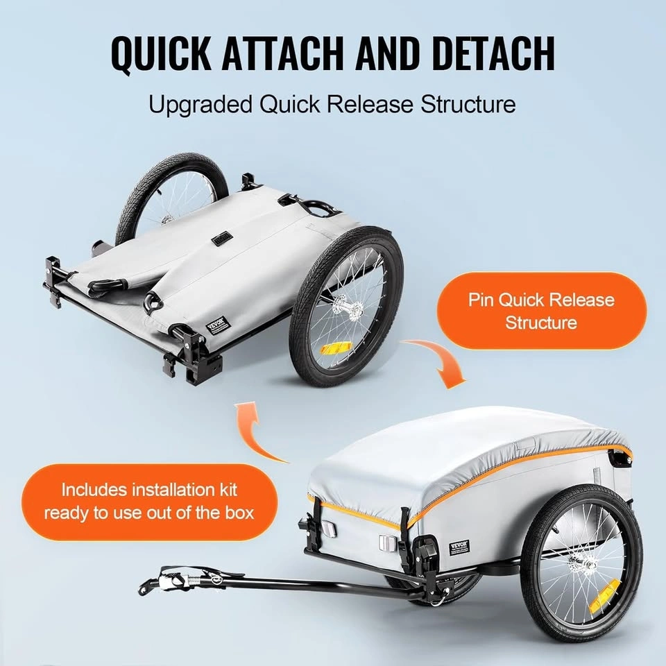 bicycle trailer with hitch (100 lbs capacity) - photo 5
