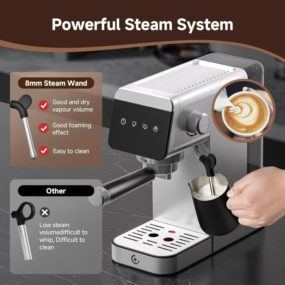 compact espresso machine with steam attachment - photo 5