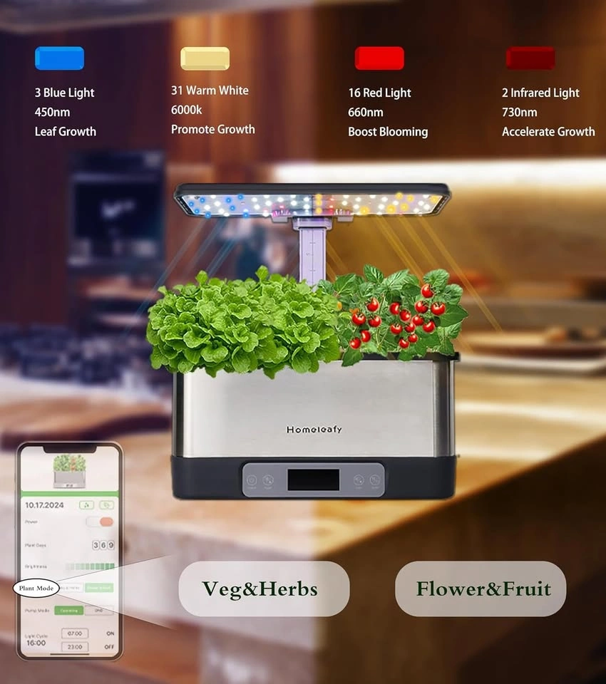 hydroponics grow kit for indoor gardening w/ 8 pods - photo 3