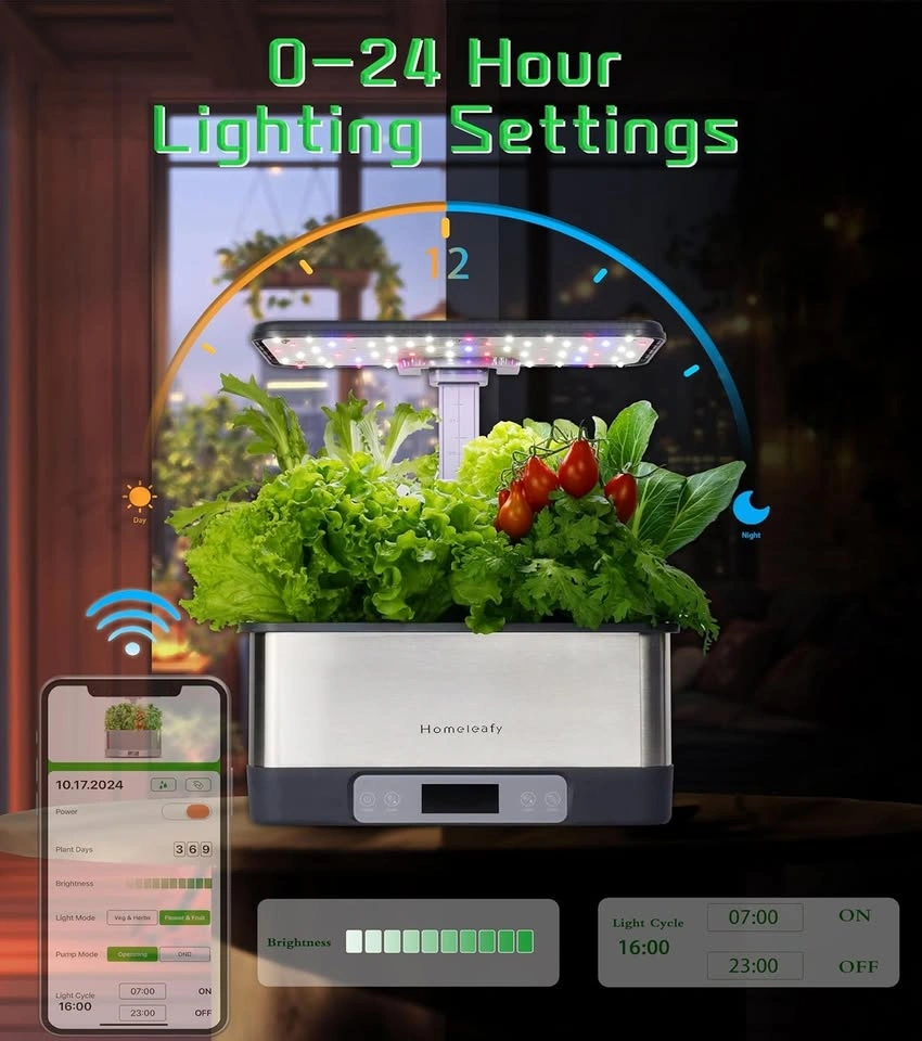 hydroponics grow kit for indoor gardening w/ 8 pods - photo 4