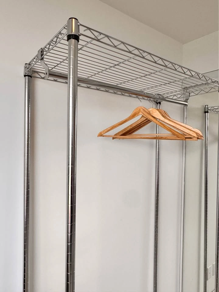 Clothes Rail - Heavy Duty Chrome Rolling Garment Rack - photo 3