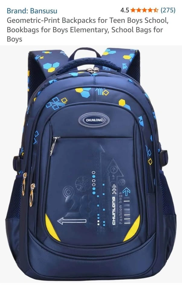 New Bansusu Geometric-Print Ergonomic Backpack - photo 2