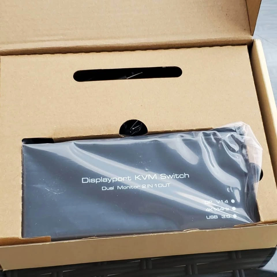 NEW 4K DisplayPort KVM Switch DP 1.4 Display Port 2x2 USB 3 - photo 4