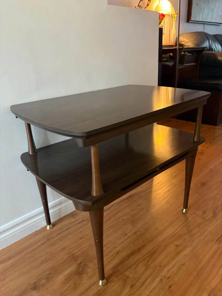 Vintage 1960s Mid-Century Modern Telephone Table - photo 2