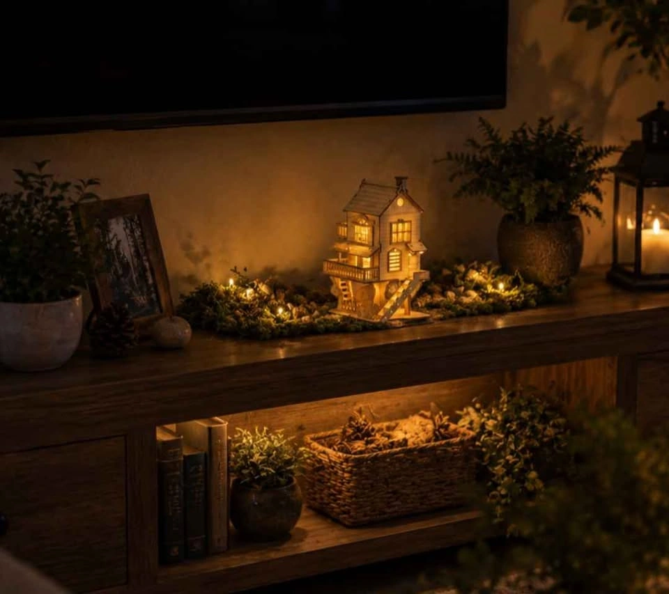 Wooden Treehouse and Car – Miniature Décor - photo 3