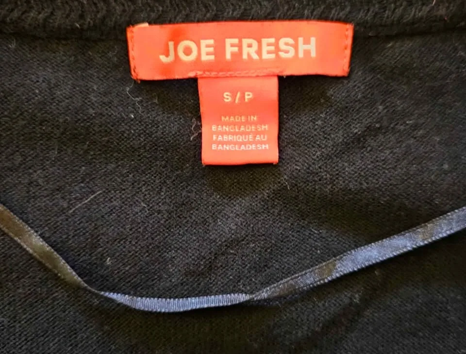 Brand New JOE FRESH Lace Hem V-Neck Knit Midi Dress - Size Small - photo 2