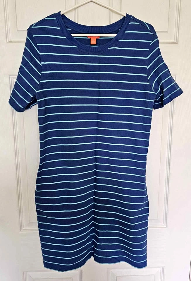 Brand New JOE FRESH Striped Short Sleeve T-Shirt Dress - L