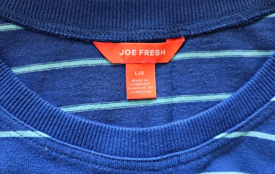 Brand New JOE FRESH Striped Short Sleeve T-Shirt Dress - L - photo 3