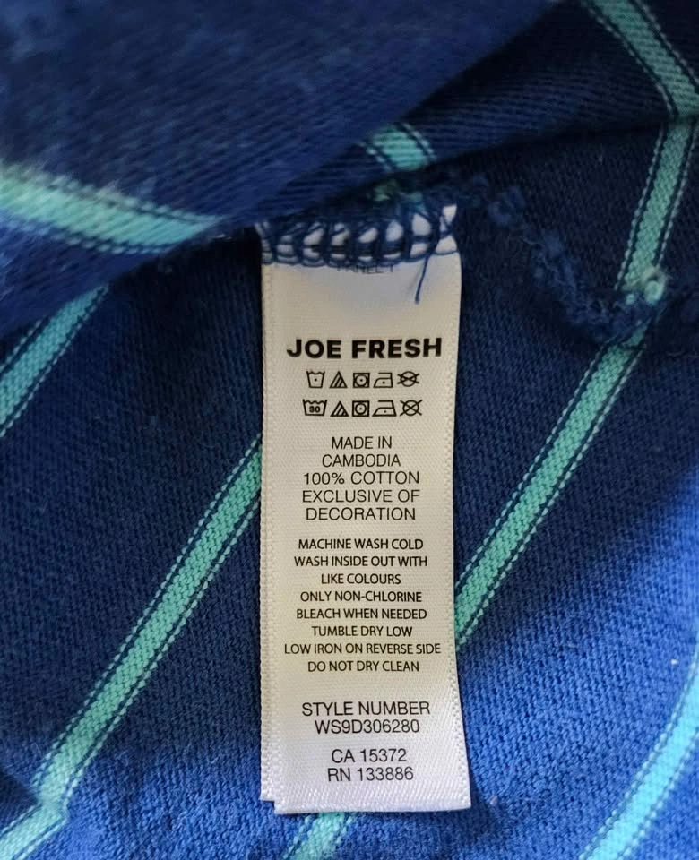 Brand New JOE FRESH Striped Short Sleeve T-Shirt Dress - L - photo 4