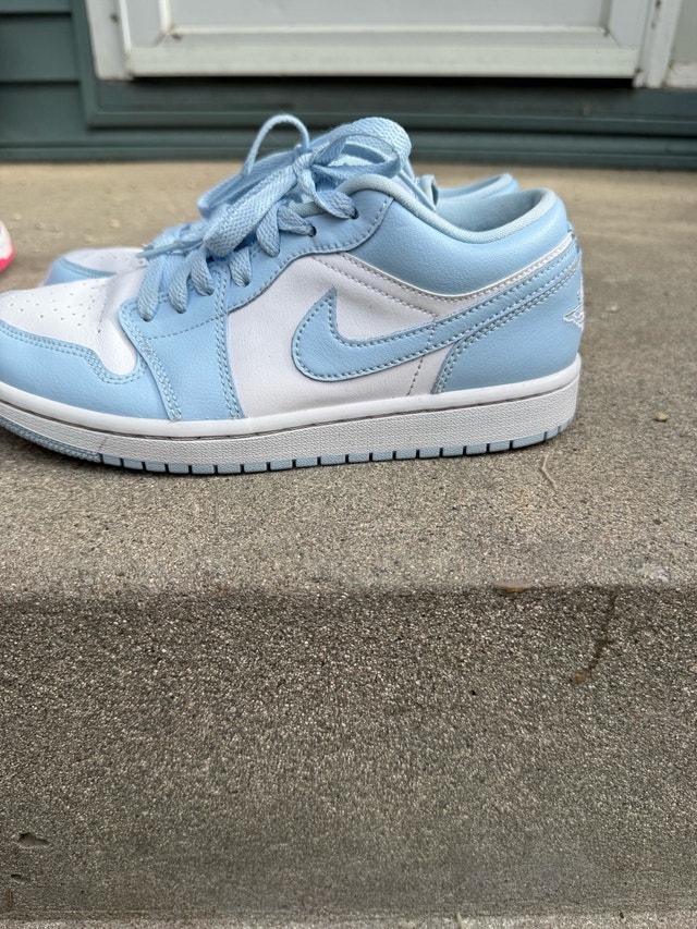 Blue and White Jordan 1 Lows - photo 3
