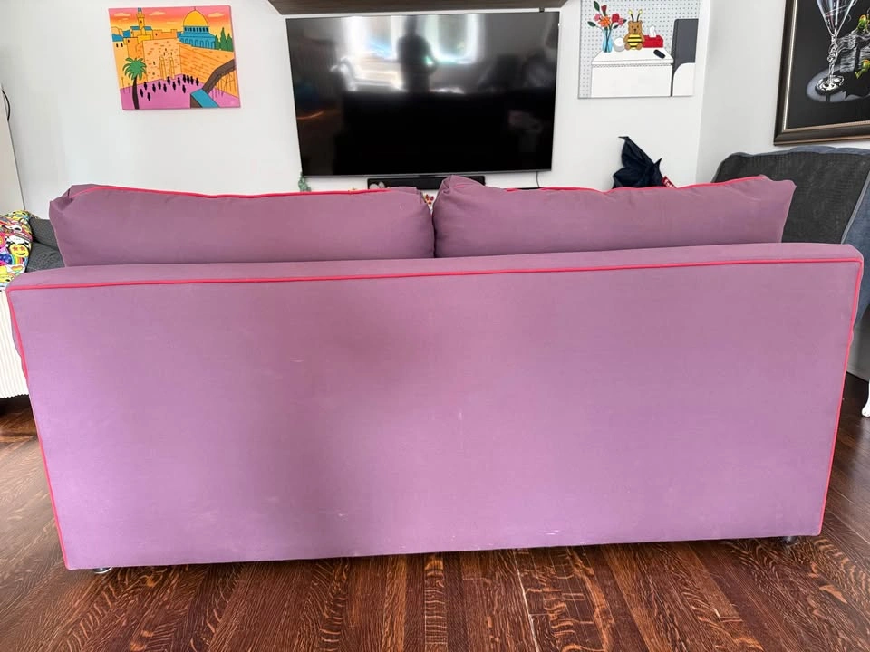 Purple Sofa with Red Piping - photo 2