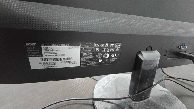 Acer SB241Y 24” Full HD Monitor – HDMI/VGA - photo 2