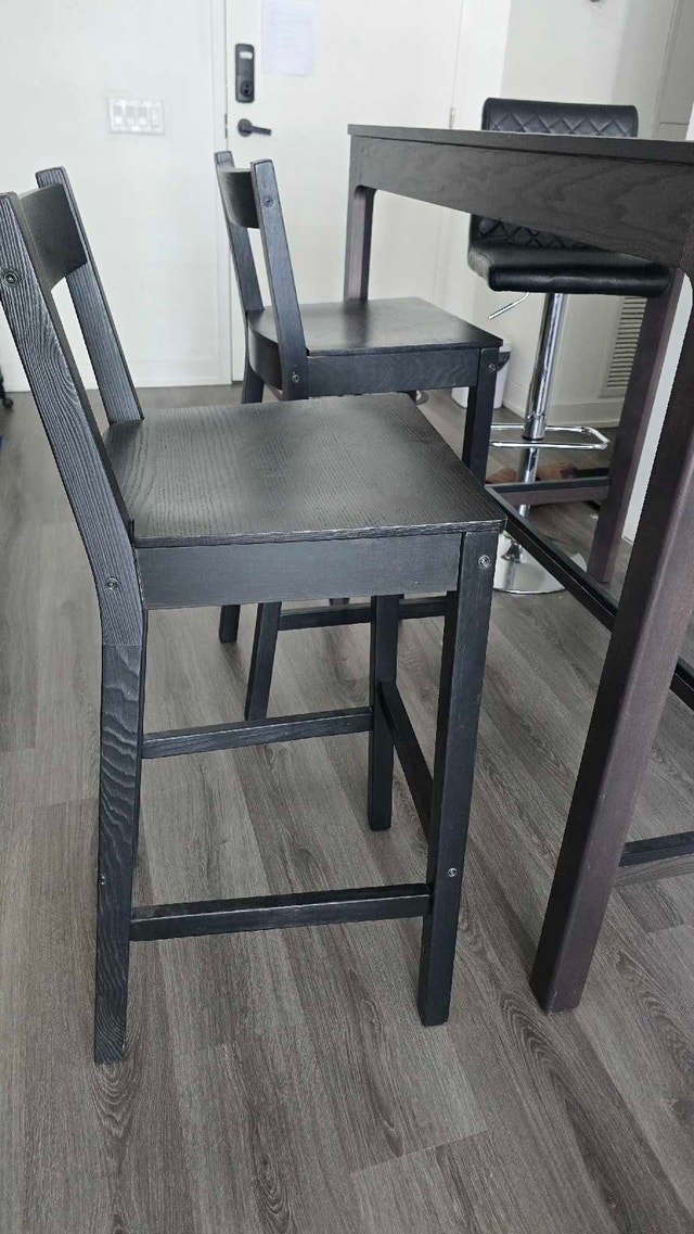 IKEA EKEDALEN Bar Dining Table + 4 Chairs – Dark Brown - photo 2
