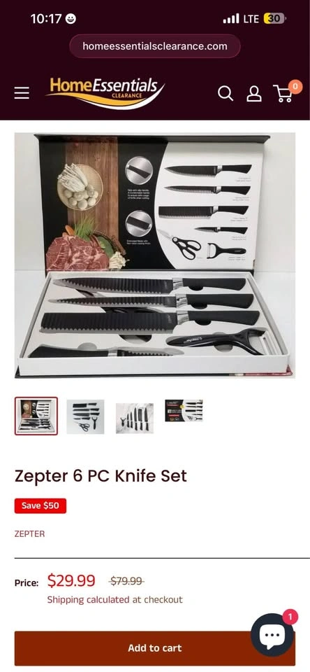 Zepter premium 6 piece kitchen Knife Set New - photo 5