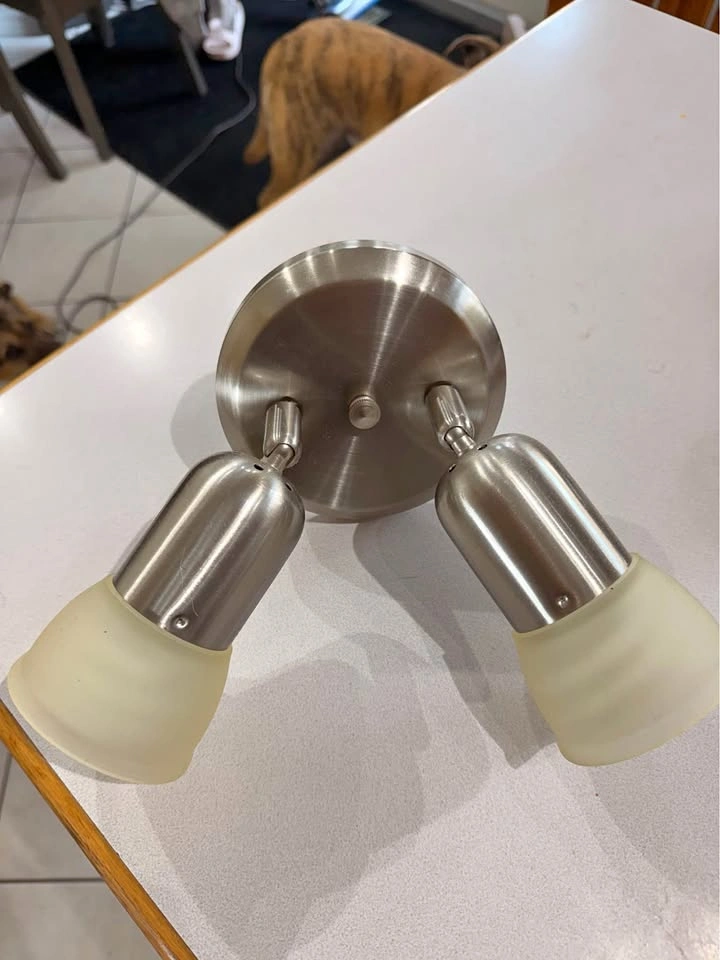 Brushed Nickel 2-Light Directional Track Lighting