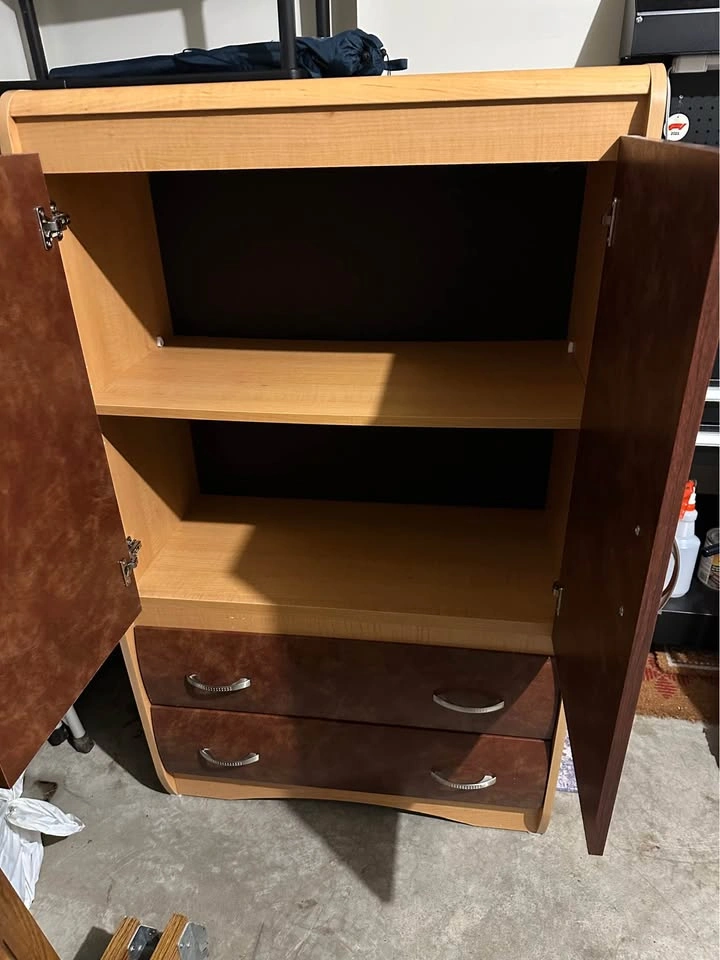 Two-Piece Bedroom Furniture Set: Wardrobe and Nightstand - photo 3