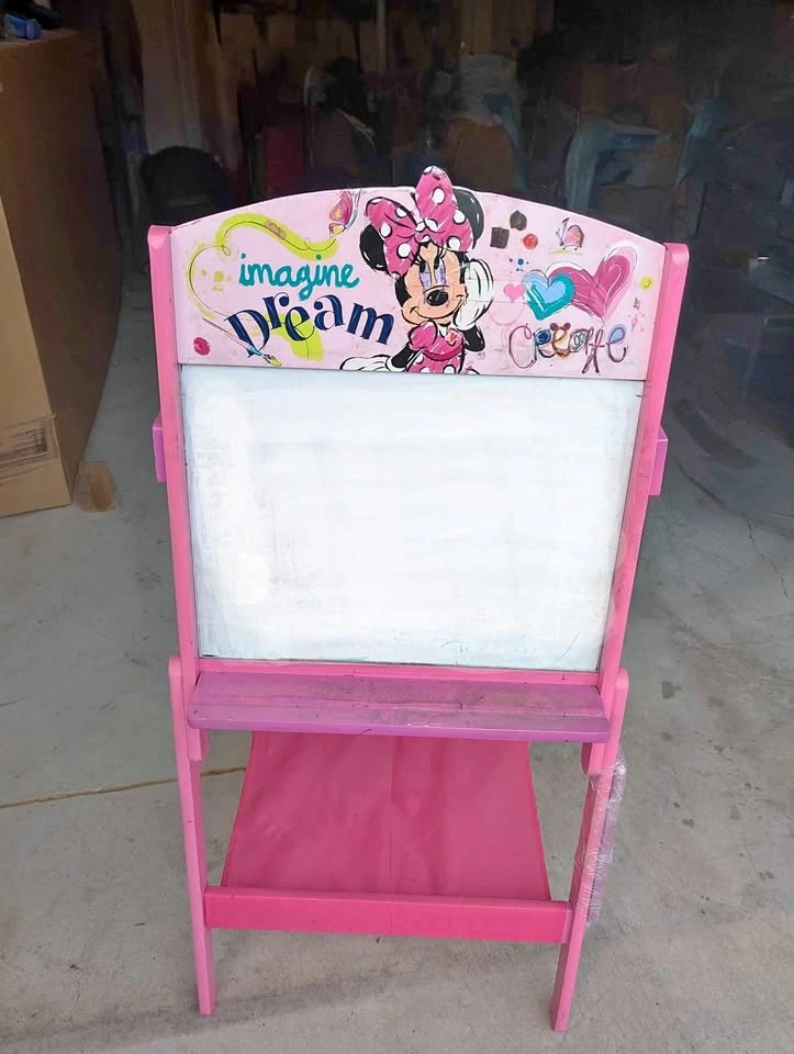 Kids Disney Minnie Mouse Wooden Writing Board with Storage