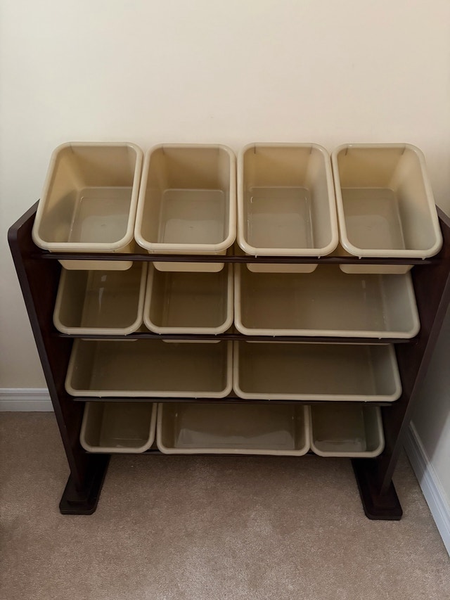 Toy organization unit with 12 Bins