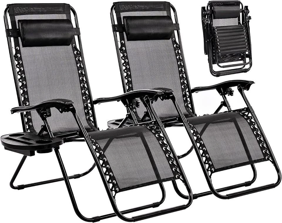 Zero Gravity Patio Chairs, Folding Reclining Lounge Chairs